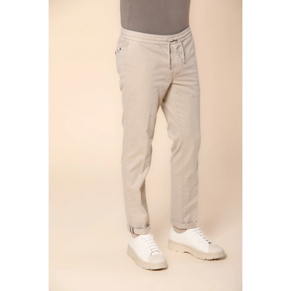 Mason's Stretch chino jogger broek regular fit Beige Heren