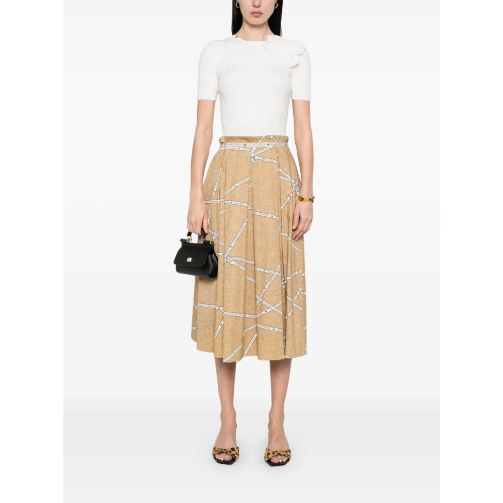 Elisabetta Franchi Stijlvolle Rokken Collectie Brown Dames