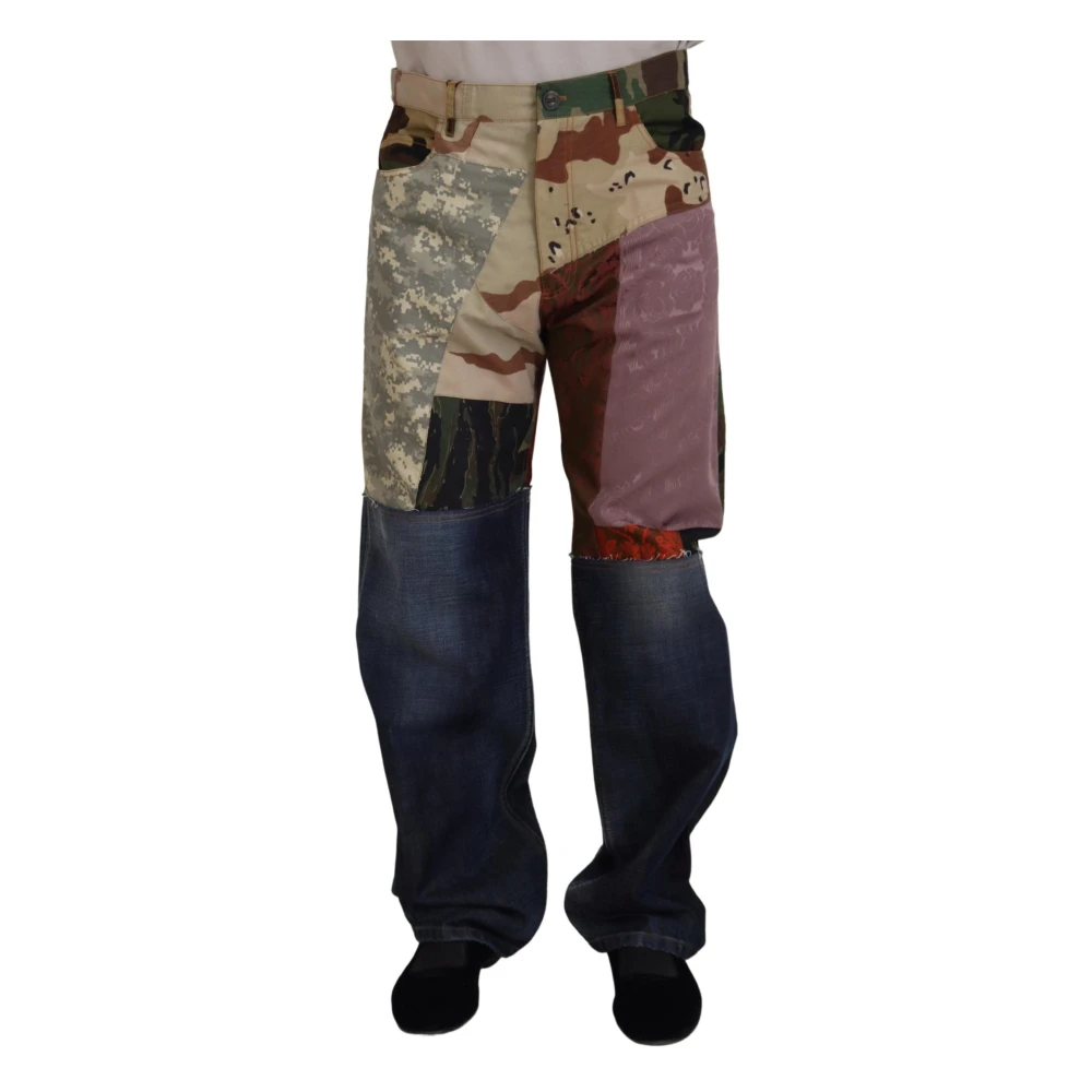Dolce & Gabbana Men's Patchwork Denim Jeans