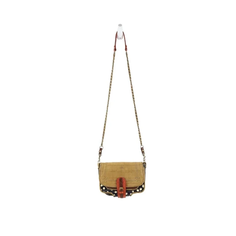Jérôme Dreyfuss Pre-owned Leather shoulder-bags Green Dames