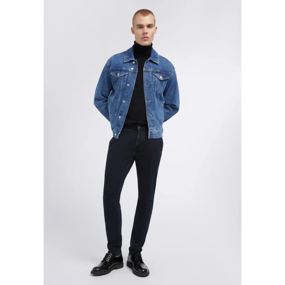 GAS Skinny Fit Chino Jeans in Donkerblauw Blue Heren