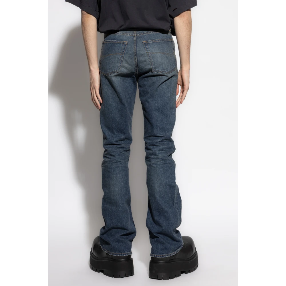 Balenciaga Jeans met logo Blue Heren