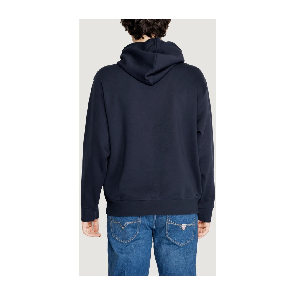 Emporio Armani Blauwe Logo Hoodie Truien Blue Heren