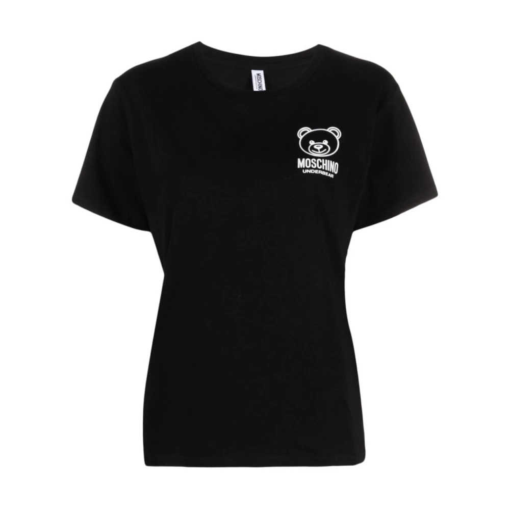 Moschino Zwart Teddy Bear Print T-shirt Black Heren