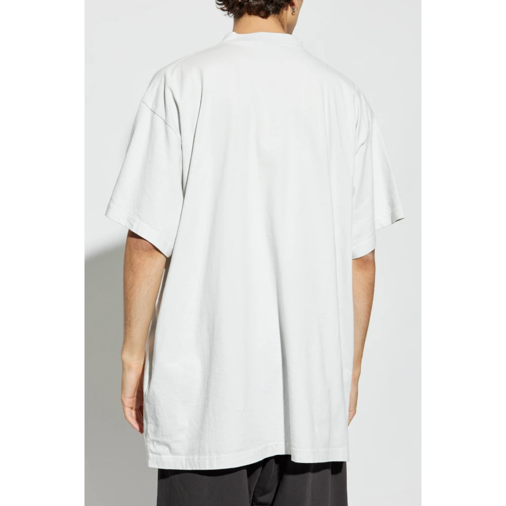 Balenciaga Oversized T-shirt Beige Heren