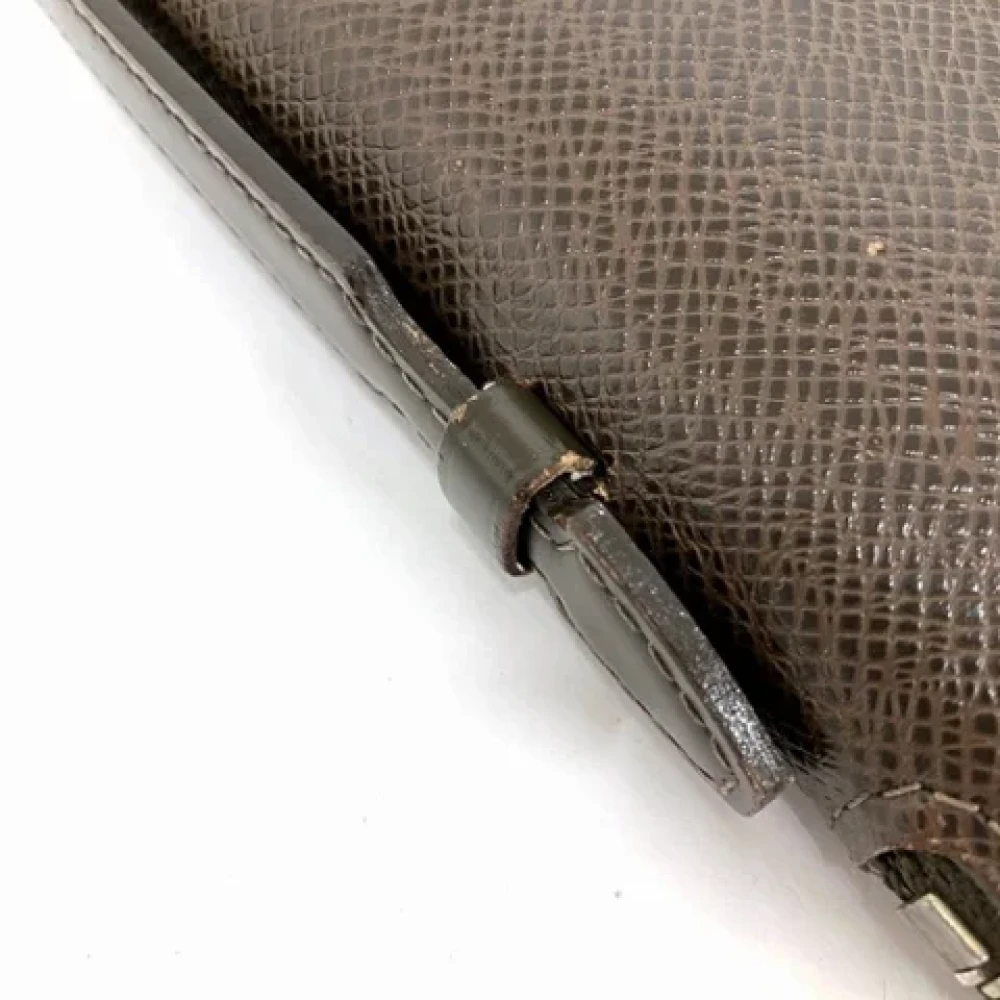 Louis Vuitton Vintage Pre-owned Leather wallets Gray Heren