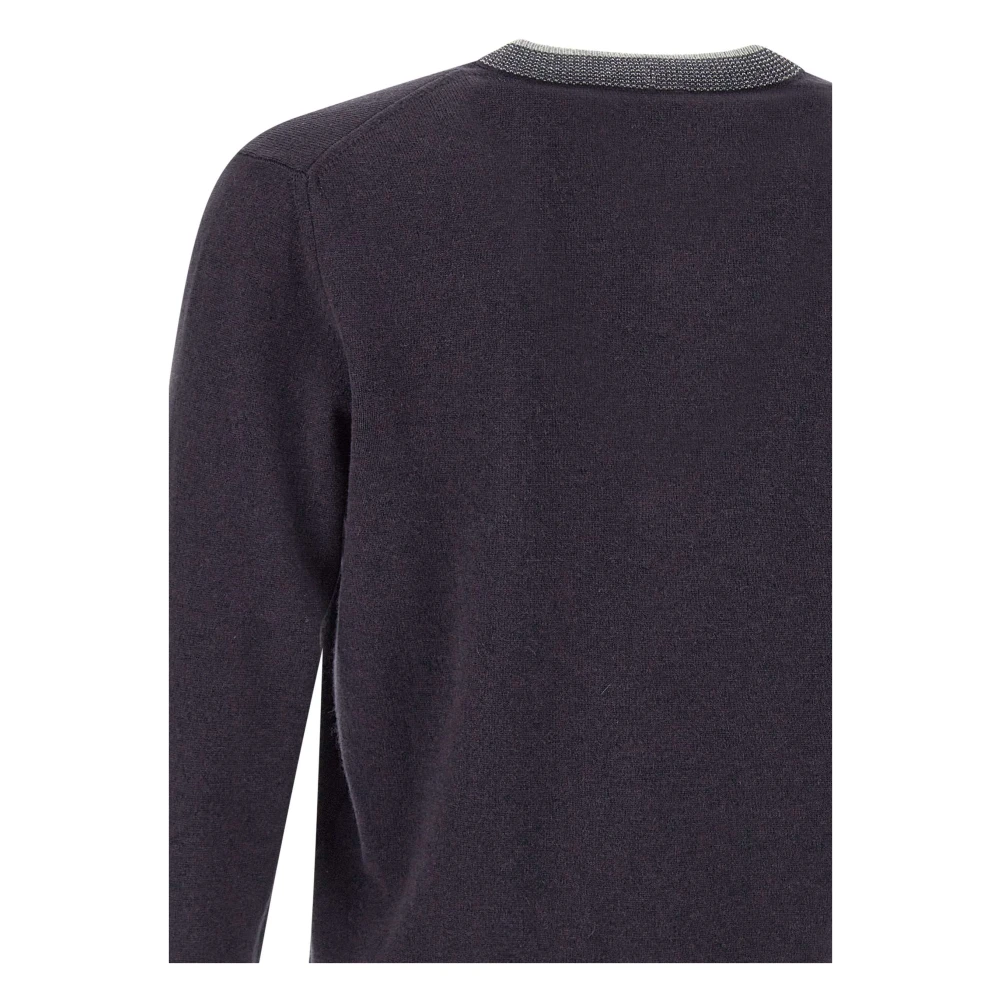 PESERICO Heren Wol Zijde Kasjmier Vest Marineblauw Blue Heren