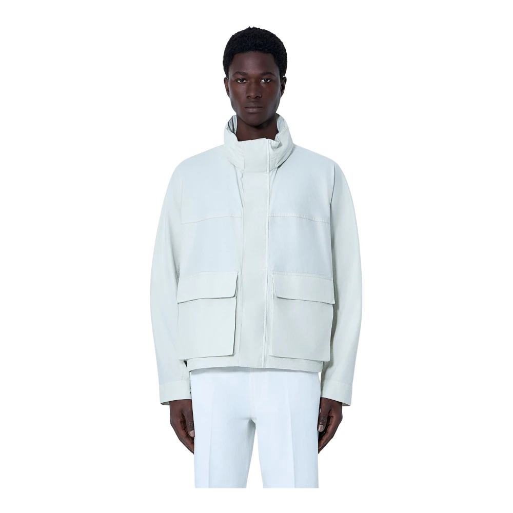 Lemaire High-Collar Utility Jacket - Man Jackets White Eu - 46 - Immagine 3