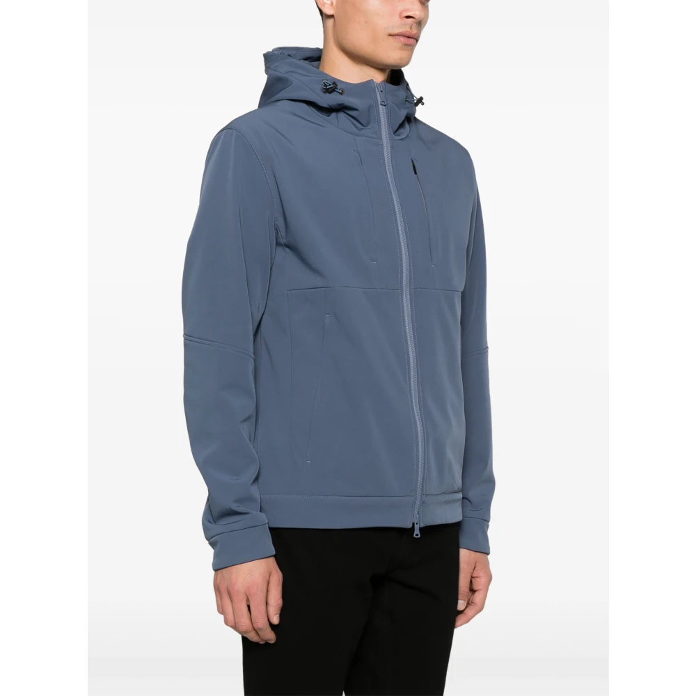 PAUL & SHARK Hoodie met rits en zakken Blue Heren