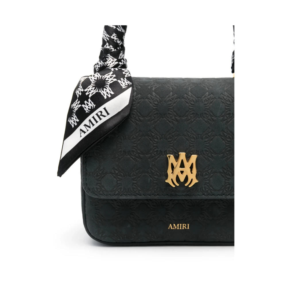 Amiri Zwarte Foldover Top Handtas Black Dames
