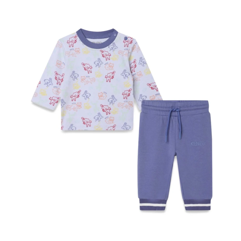 Kenzo Sportig Bomull T-shirt och Jogger Set Multicolor, Pojke