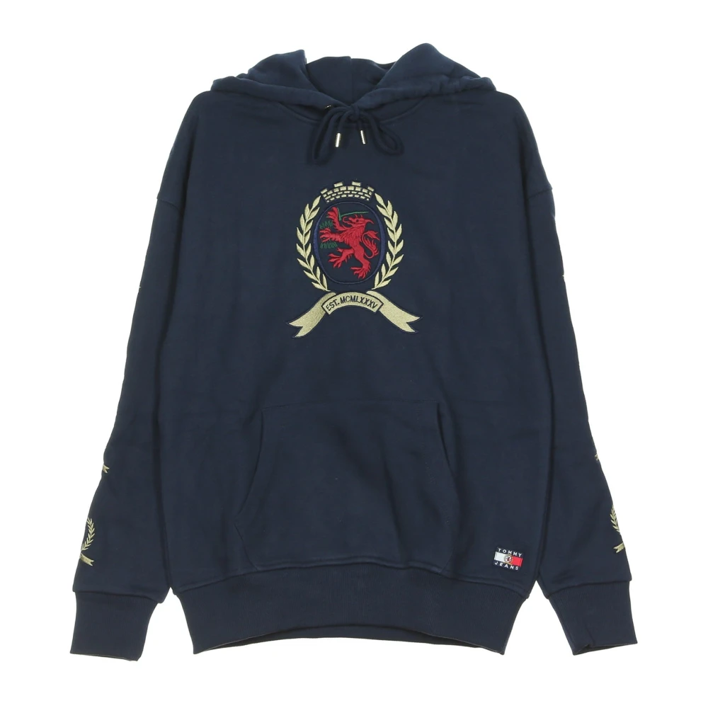 Tommy Hilfiger Crest Hoodie Vrouwen Donker Saffier Blue Dames