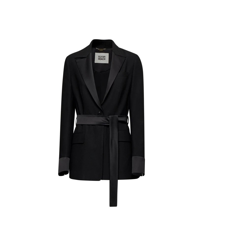Silvian Heach Femme Noir - Blazer Avec Ceinture - Vestes - Taille: 42 Fr