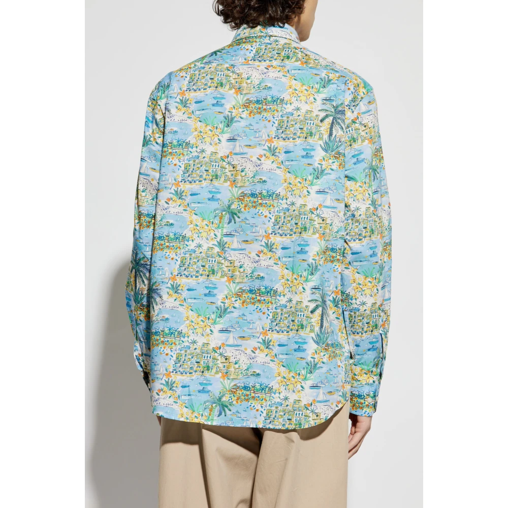 PAUL & SHARK Katoenen shirt met print Multicolor Heren