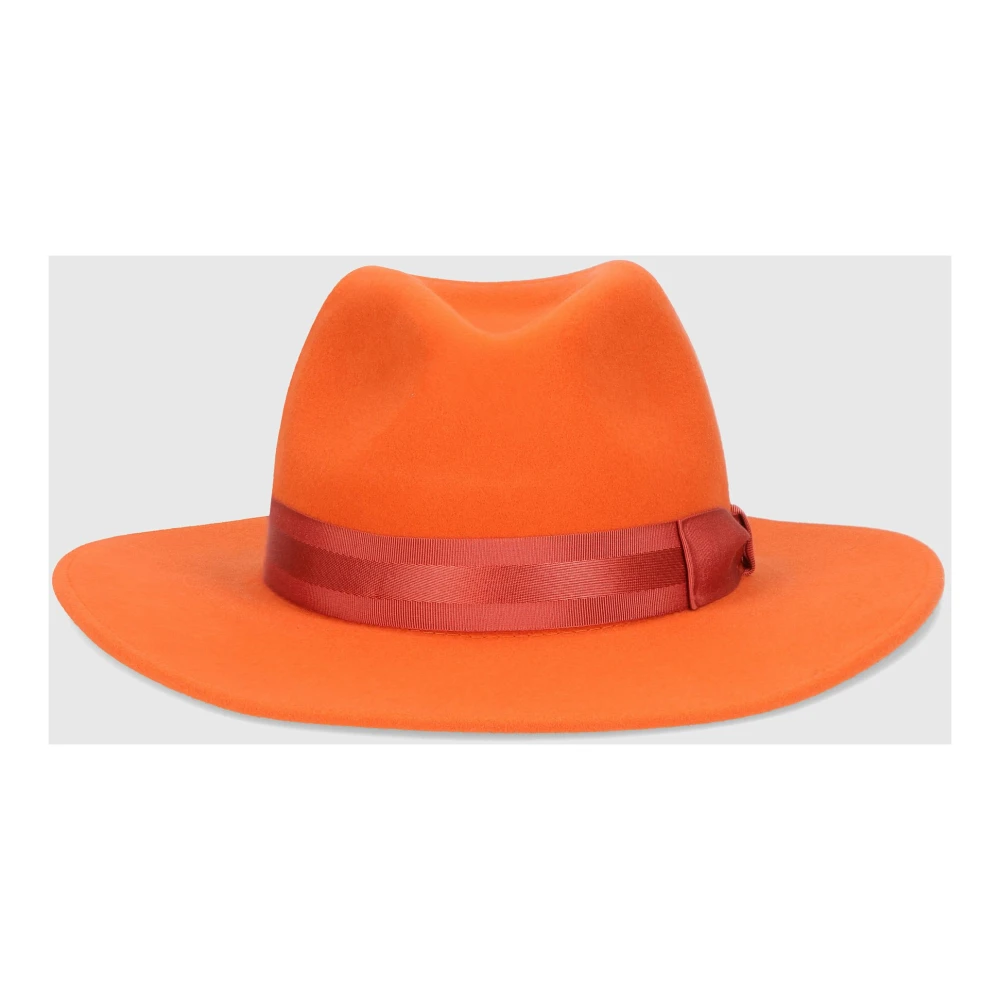 Borsalino Wol-Kasjmier Blend Vilthat Orange Heren