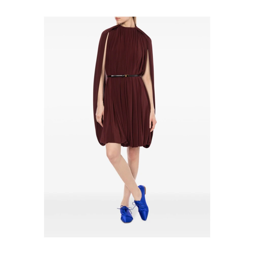 Philosophy di Lorenzo Serafini Bordeaux Cape Design Puffball Jurk Red Dames