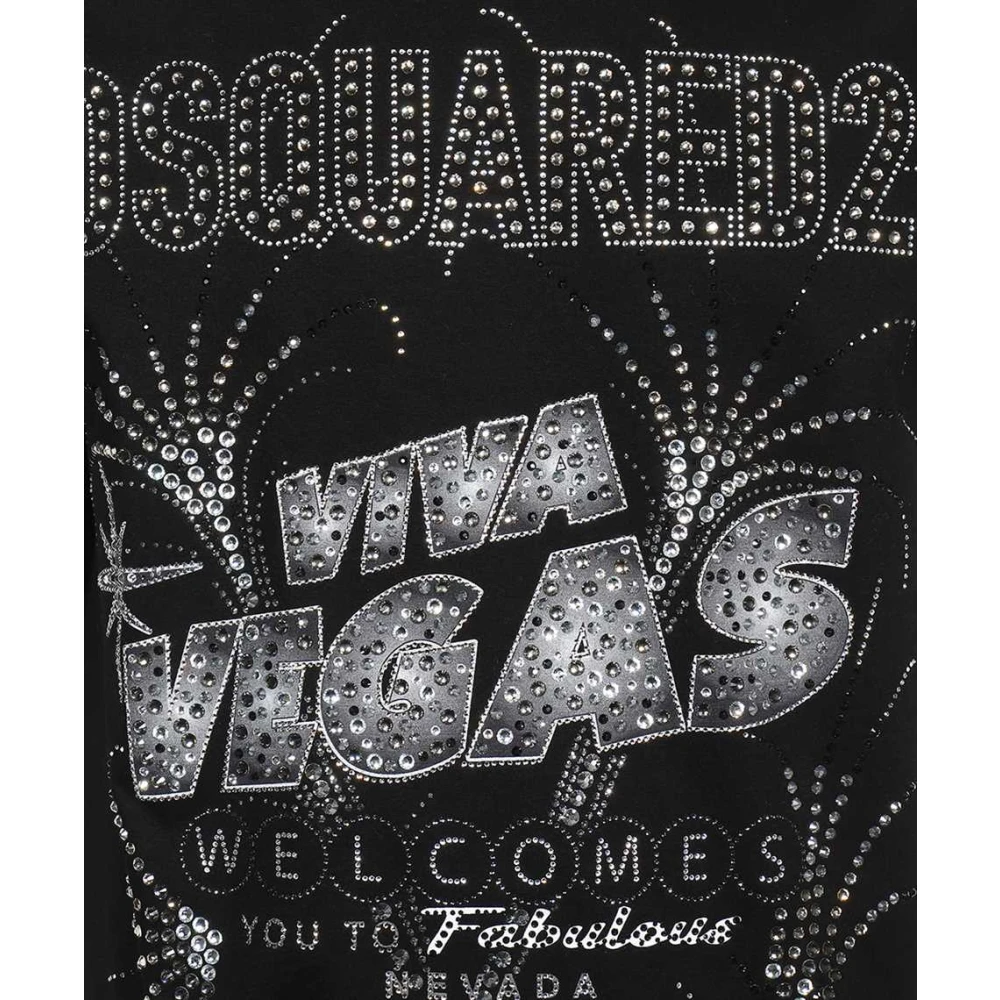 Dsquared2 Bedrukt Crew-neck T-shirt Black Heren