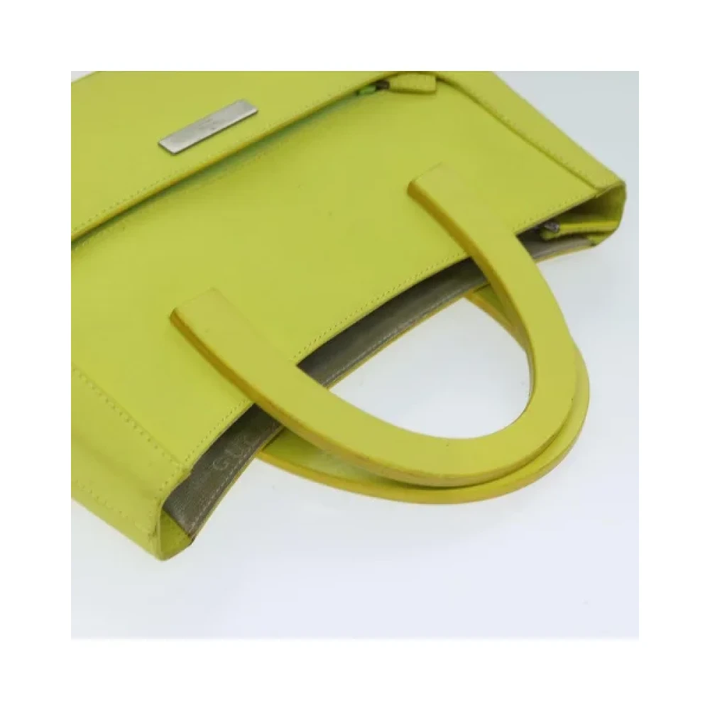Gucci Vintage Pre-owned Leather handbags Yellow Dames