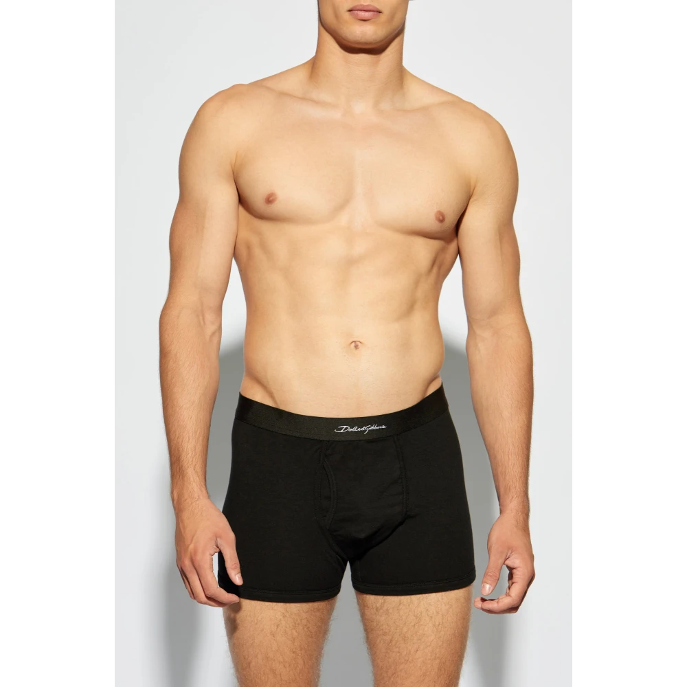 Dolce & Gabbana Boxershorts met logo Black Heren