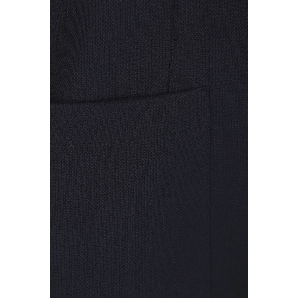 Eleventy Blauw enkelborstig jasje met afneembare capuchon Blue Heren