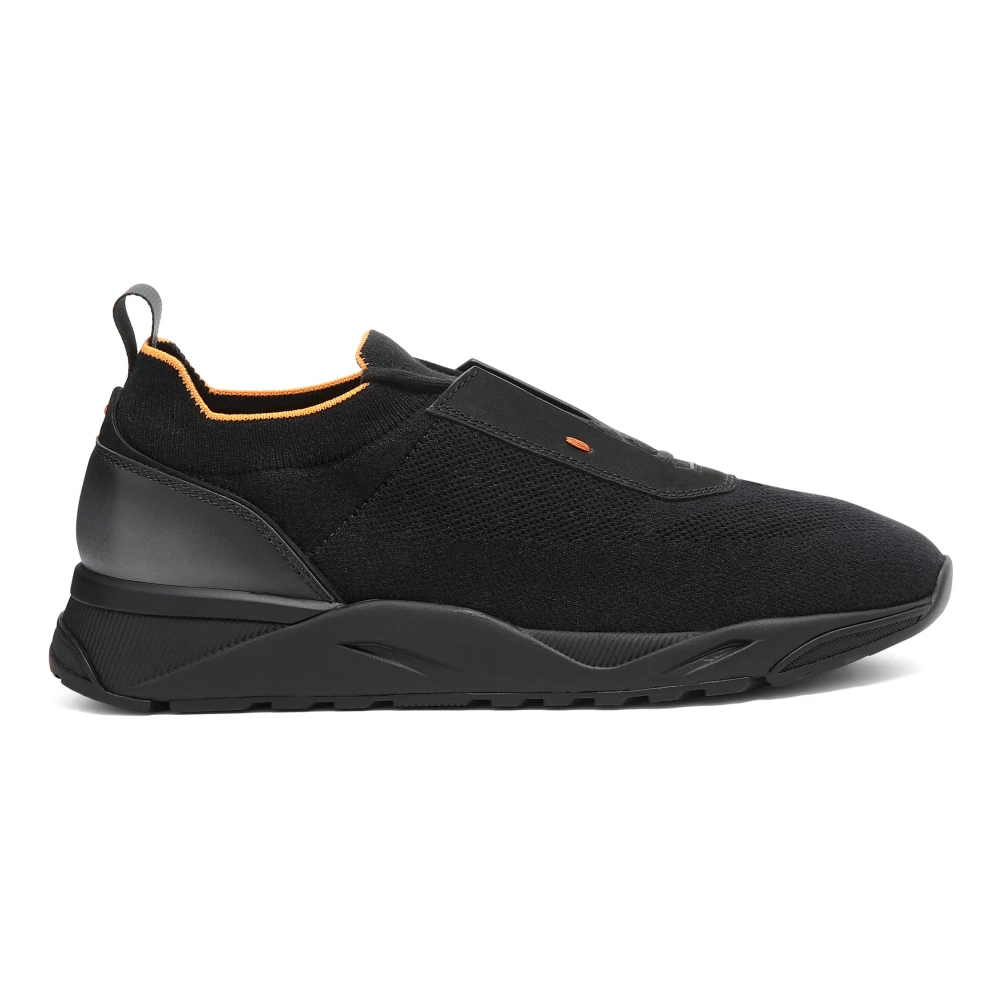 SANTONI - Sneakers nere a profilo basso - Uomo - Taglia 8+ - Immagine 2