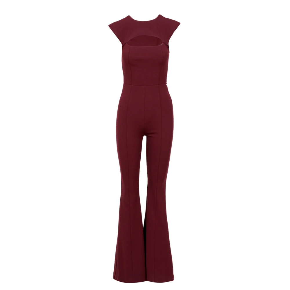 Aniye By Wijde Broek Jumpsuit met Schoudervullingen Red Dames