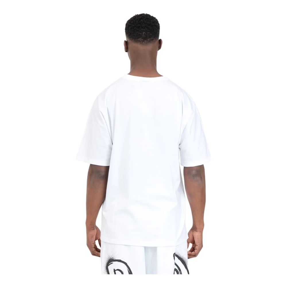 Disclaimer Logo Print Wit T-shirt Mannen White Heren