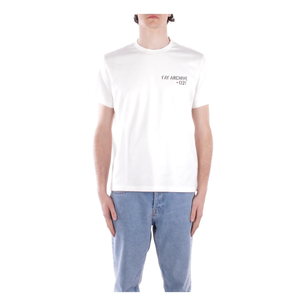 Fay - Tops > T-Shirts - White - Fay - Modalova