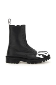 Bottes de cheville en cuir noir