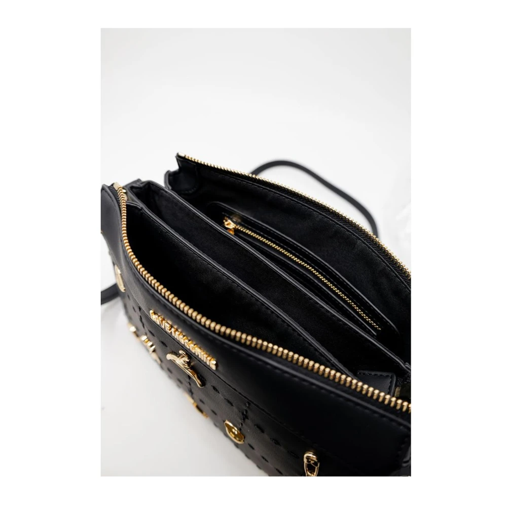 Love Moschino Gestructureerde polyurethaan handtas herfst winter collectie Black Dames