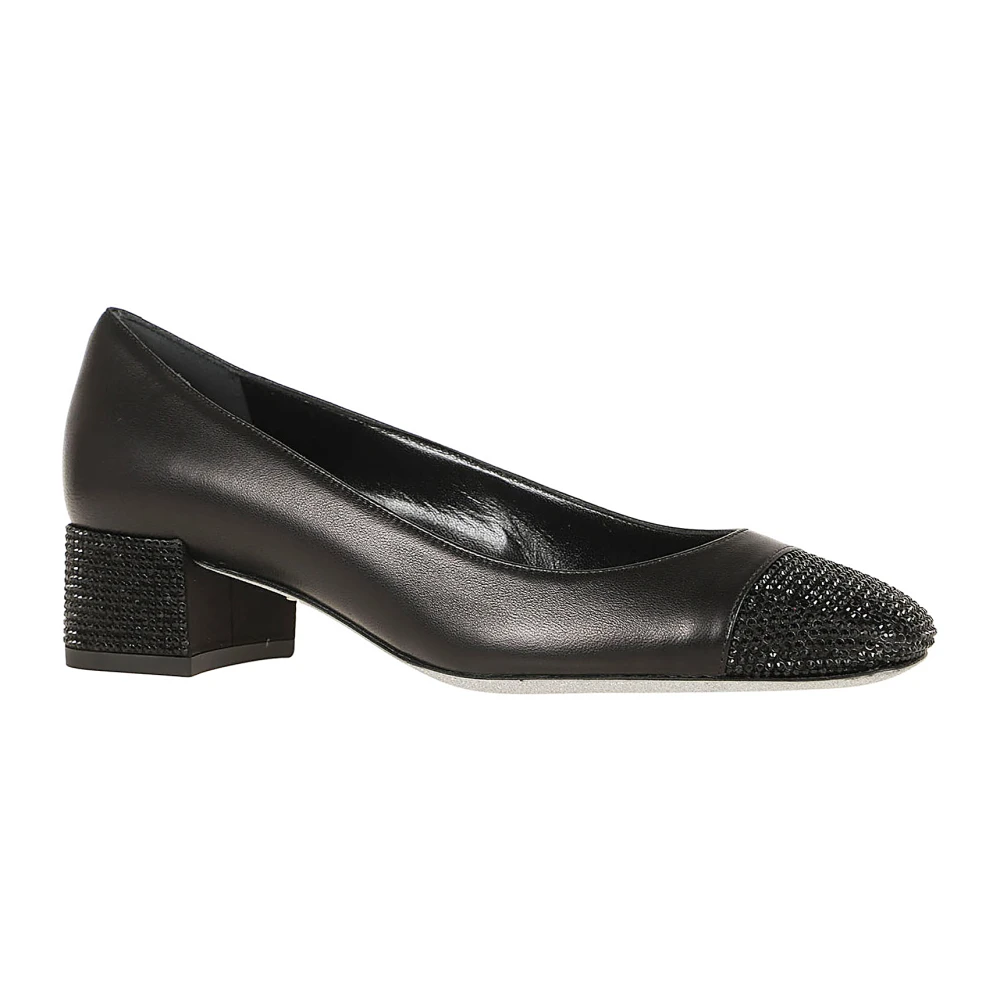 René Caovilla Zwarte Pumps voor Vrouwen Elegante Stijl Black Dames