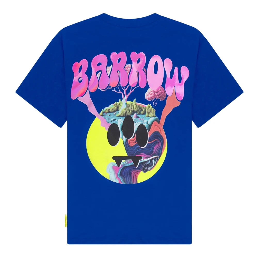 Barrow Jersey T-shirt met glanzende print Blue Unisex
