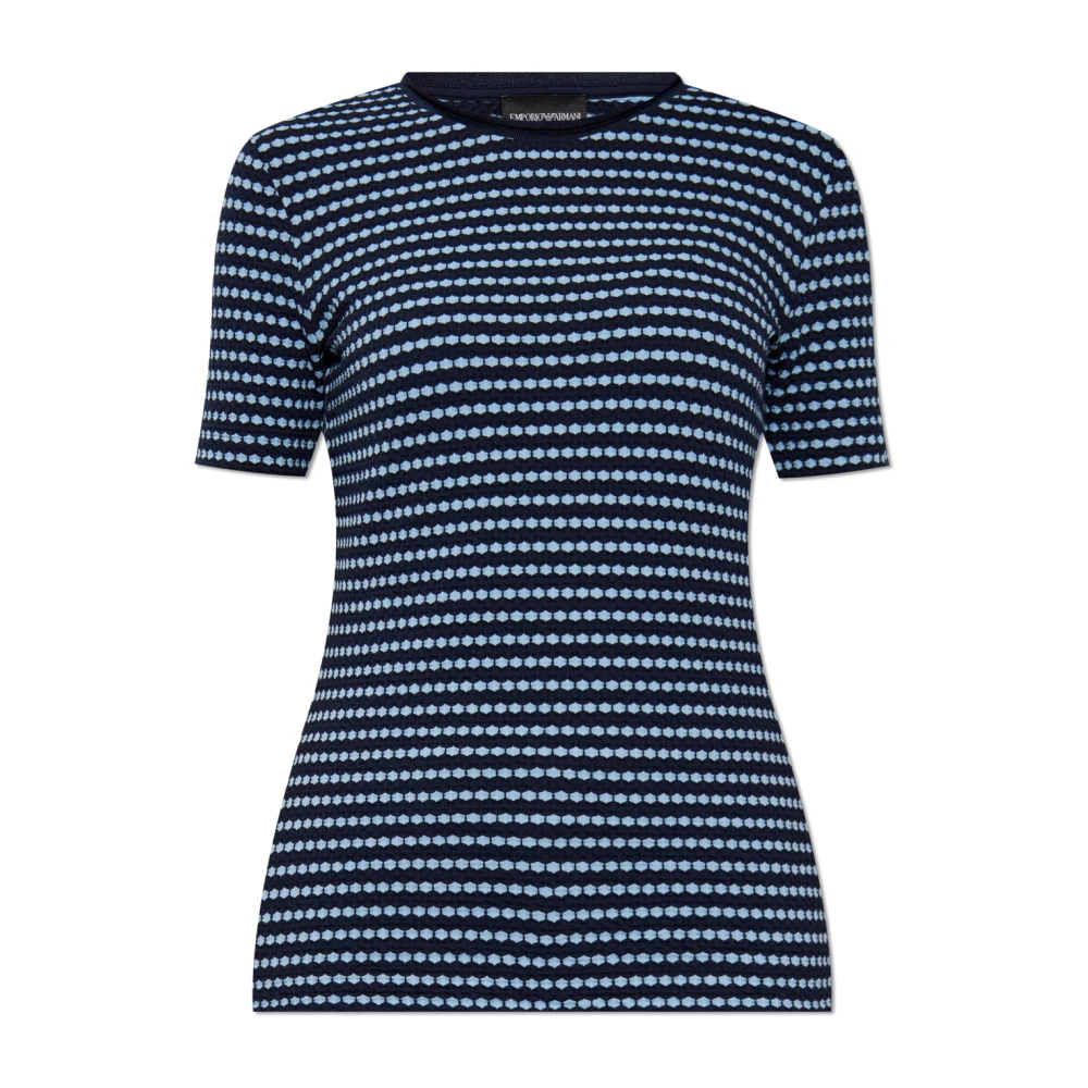 Emporio Armani T-shirt met patroon Blue Dames