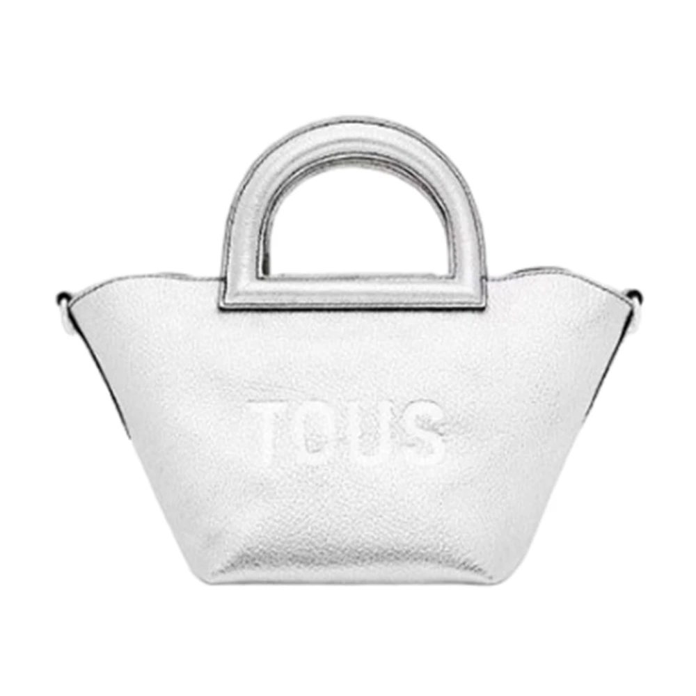Tous Zilveren Leren Schoudertas Gray Dames