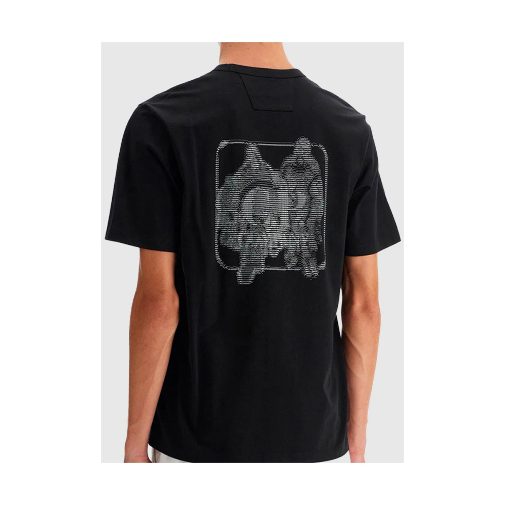 C.P. Company Zwart Katoenen T-Shirt Regular Fit Black Heren