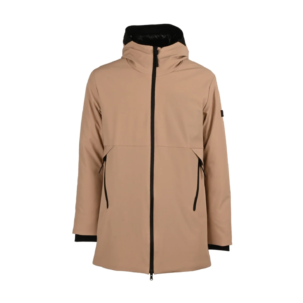 Peuterey Minimalistische Primaloft Trenchcoat Beige Heren