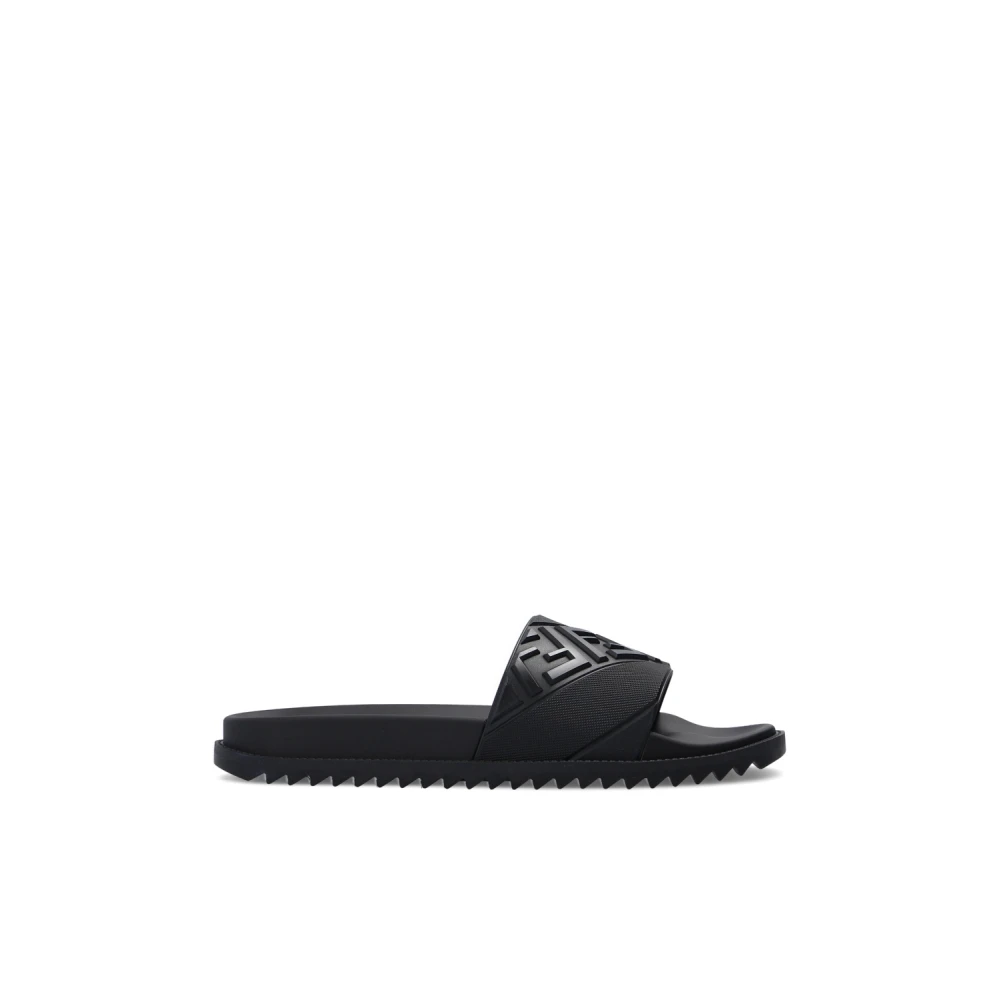 Fendi Men's Black Slides - Sliders - 7 Uk - Shoes