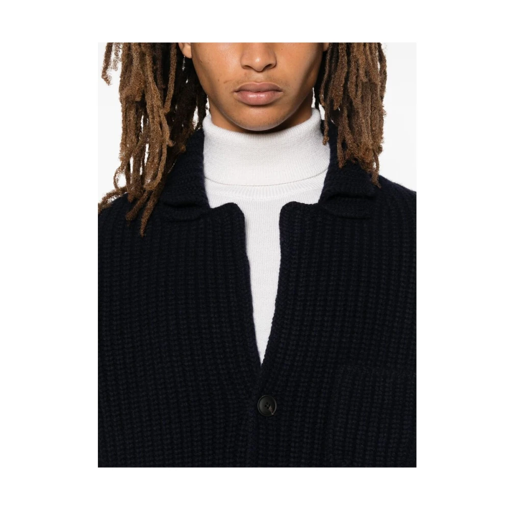 La Fileria Chunky Gebreid Navy Blauw Jack Blue Heren