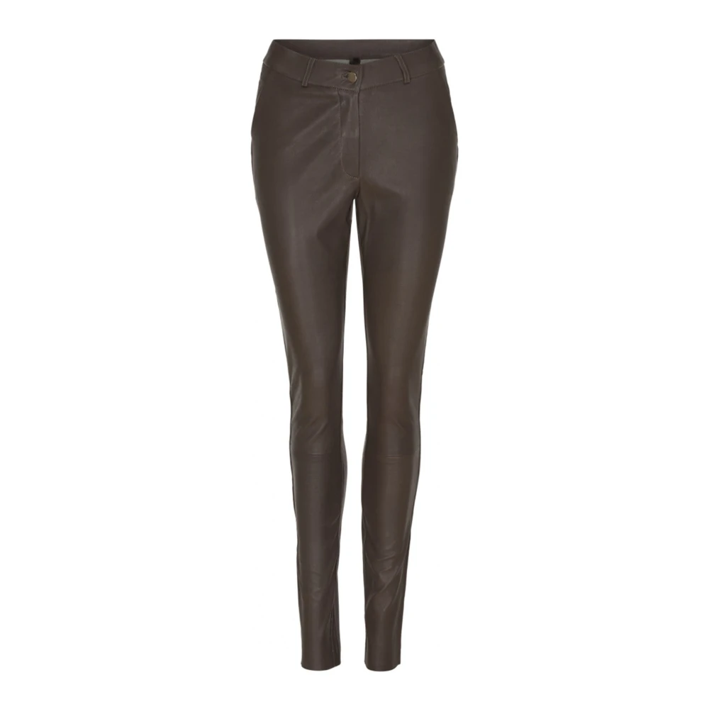 Btfcph Women's Gray Dark Grey Stretch Trousers With Pockets