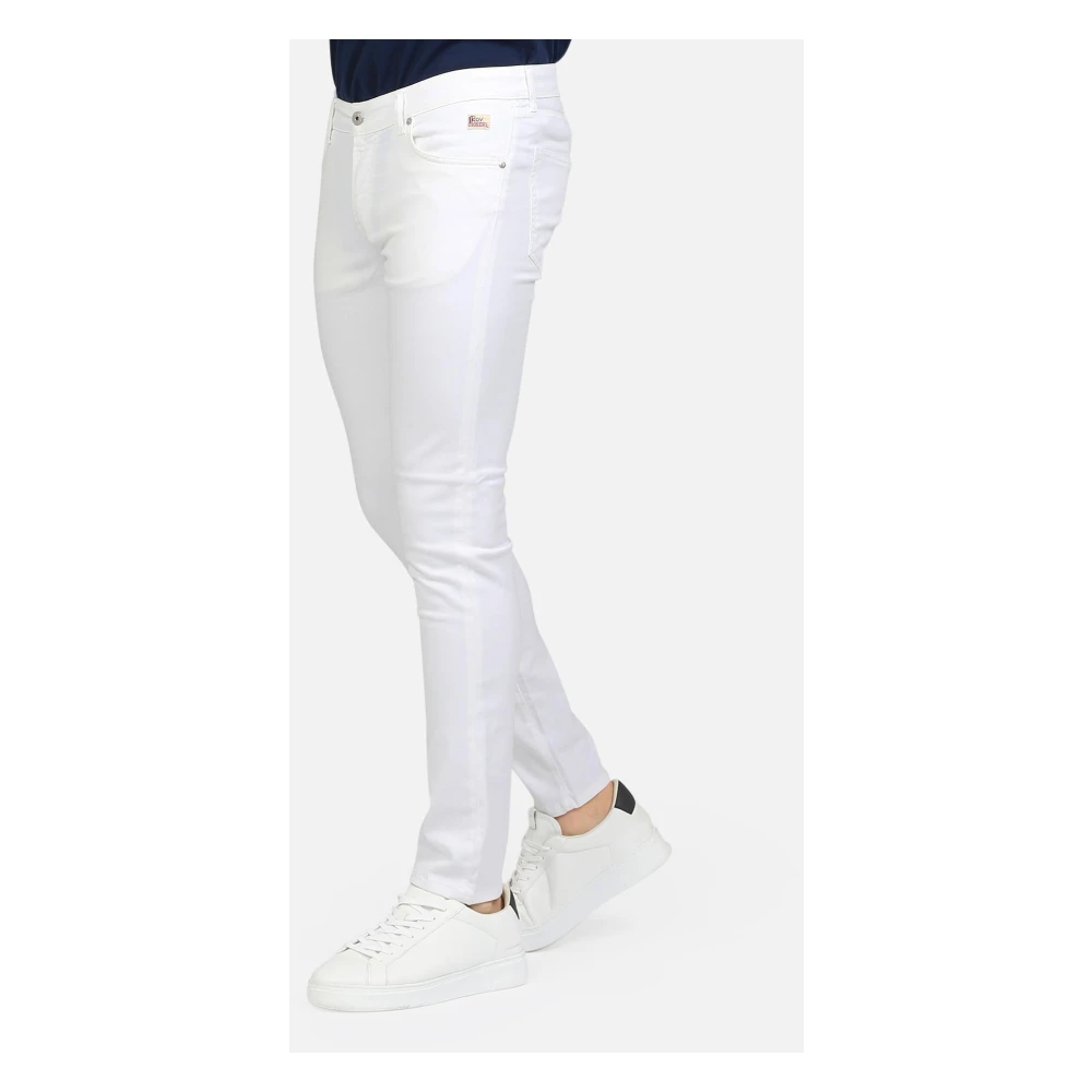 Roy Roger's Slim Fit Denim Broek White Heren