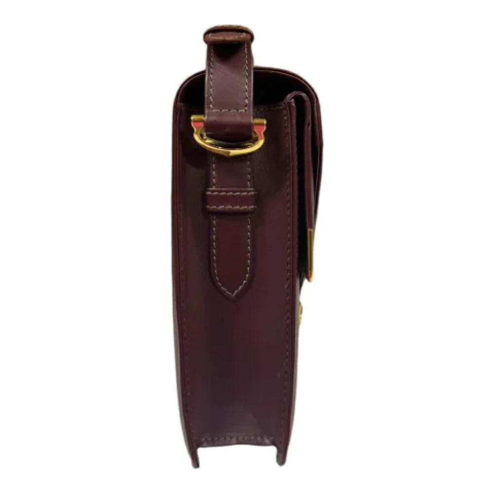 Cartier Vintage Pre-owned Leather shoulder-bags Red Dames