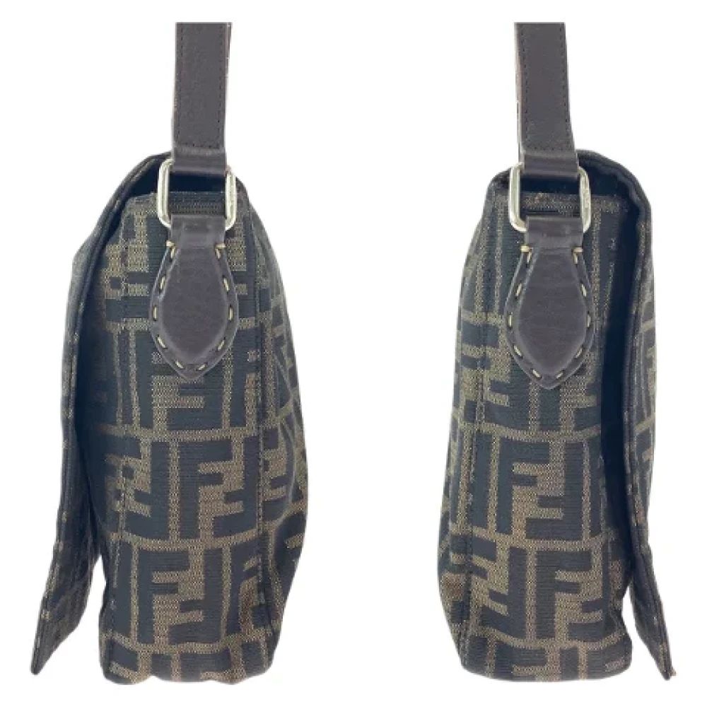 Fendi Vintage Pre-owned Canvas shoulder-bags Brown Dames