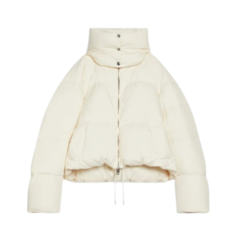 SPORTMAX Zwarte donsjas met oversized pasvorm Beige Dames