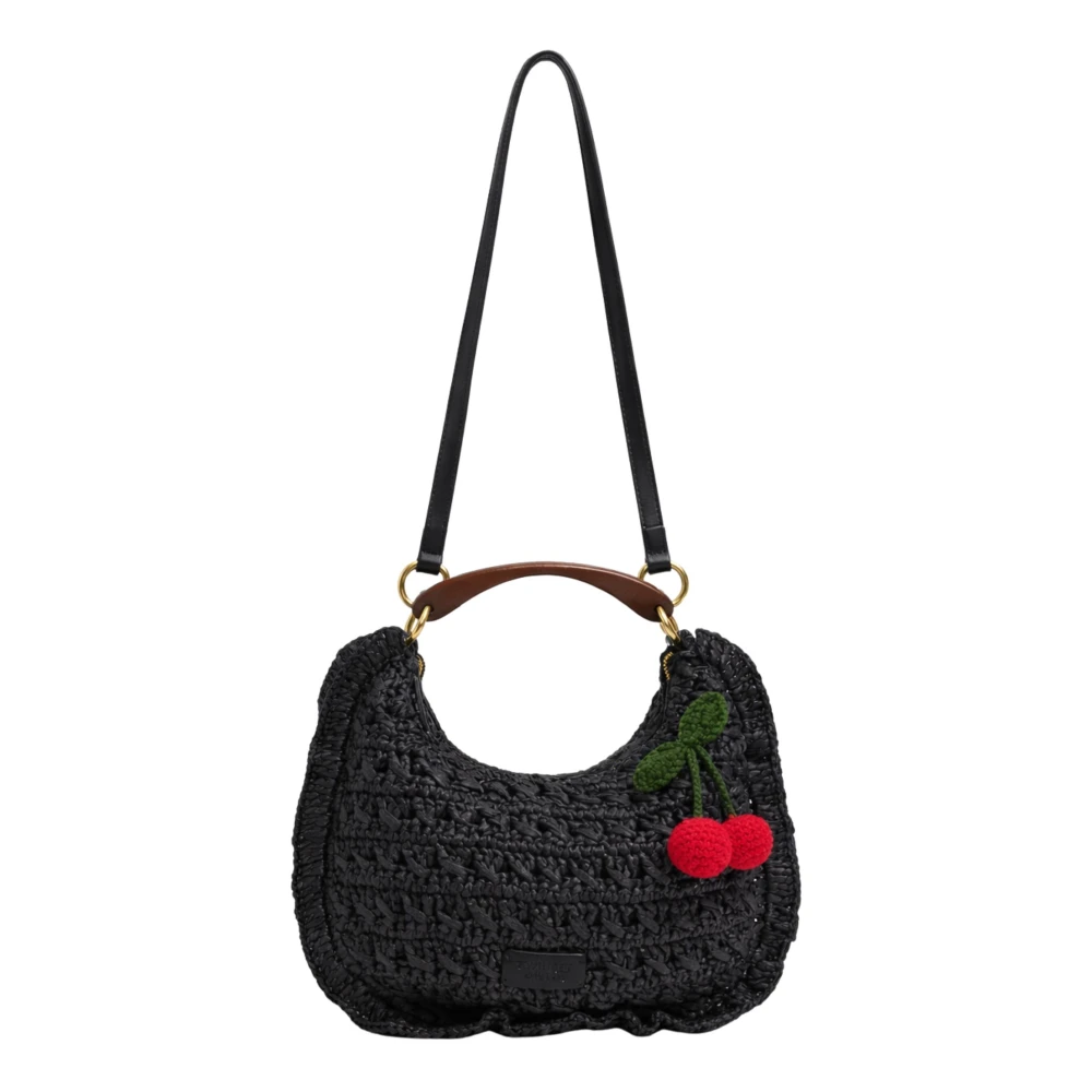 Twinset Women's Black Handbags, One Size, Hobo Bag