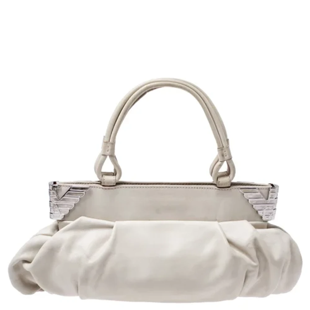Armani Pre-owned Leather handbags White Dames