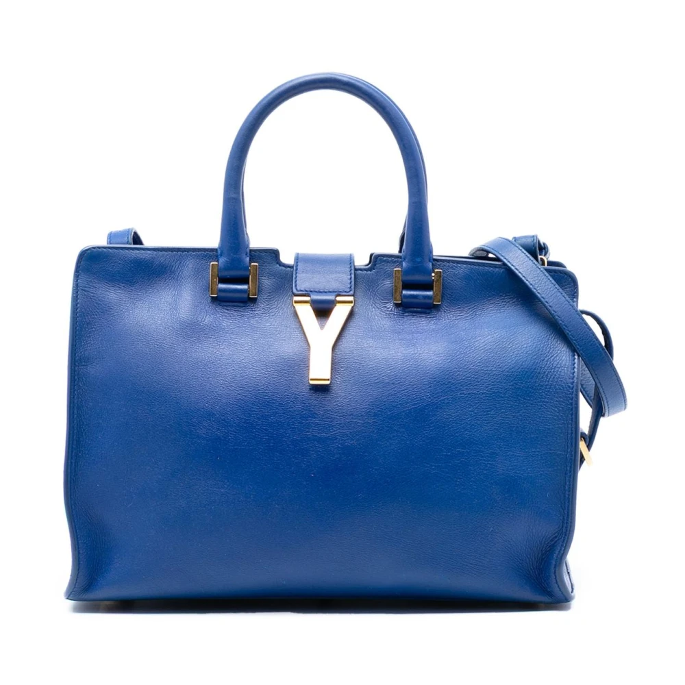 Saint Laurent Vintage Women's Blue Pre-Owned Cassandre Satchel Bag