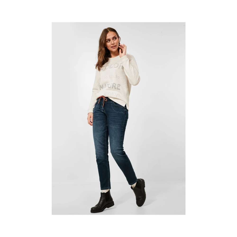 cecil Stijlvolle Denim Jeans Blue Dames