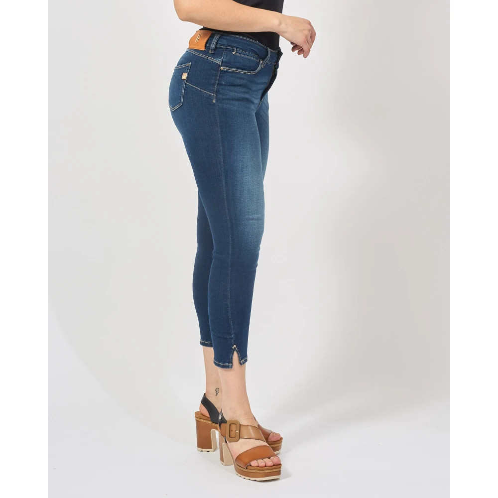 Fracomina Blauwe Cropped Push-Up Jeans Blue Dames