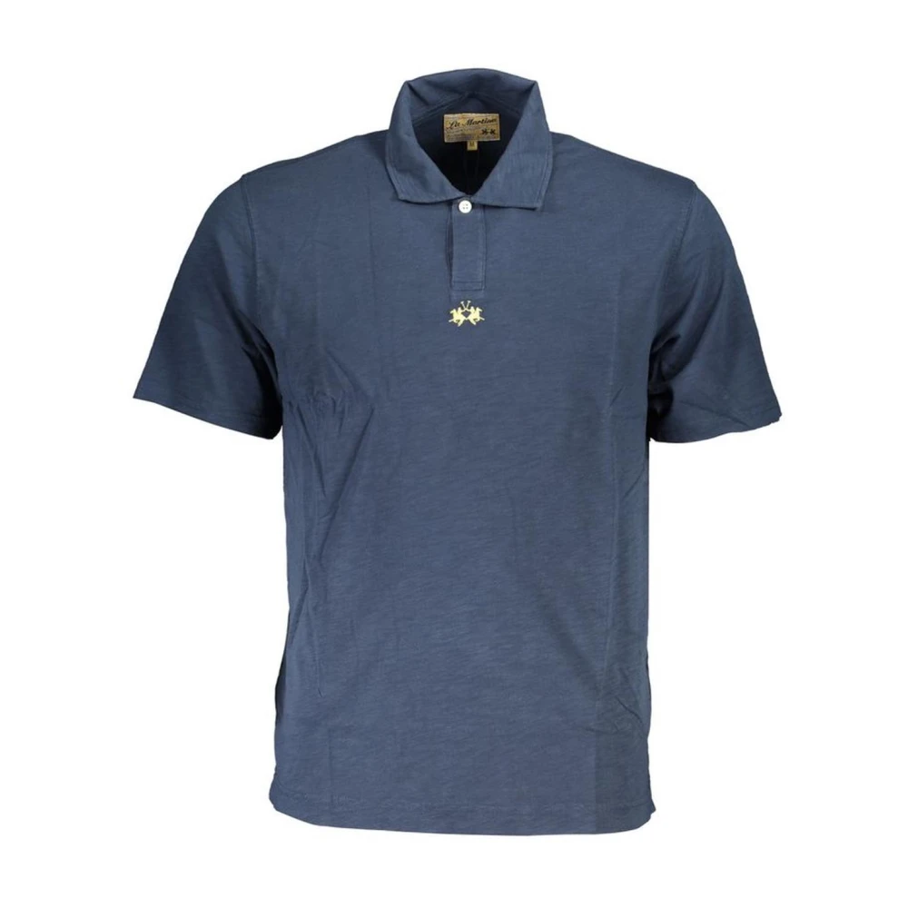 LA MARTINA Blauw Polo Shirt met Iconisch Logo Blue Heren