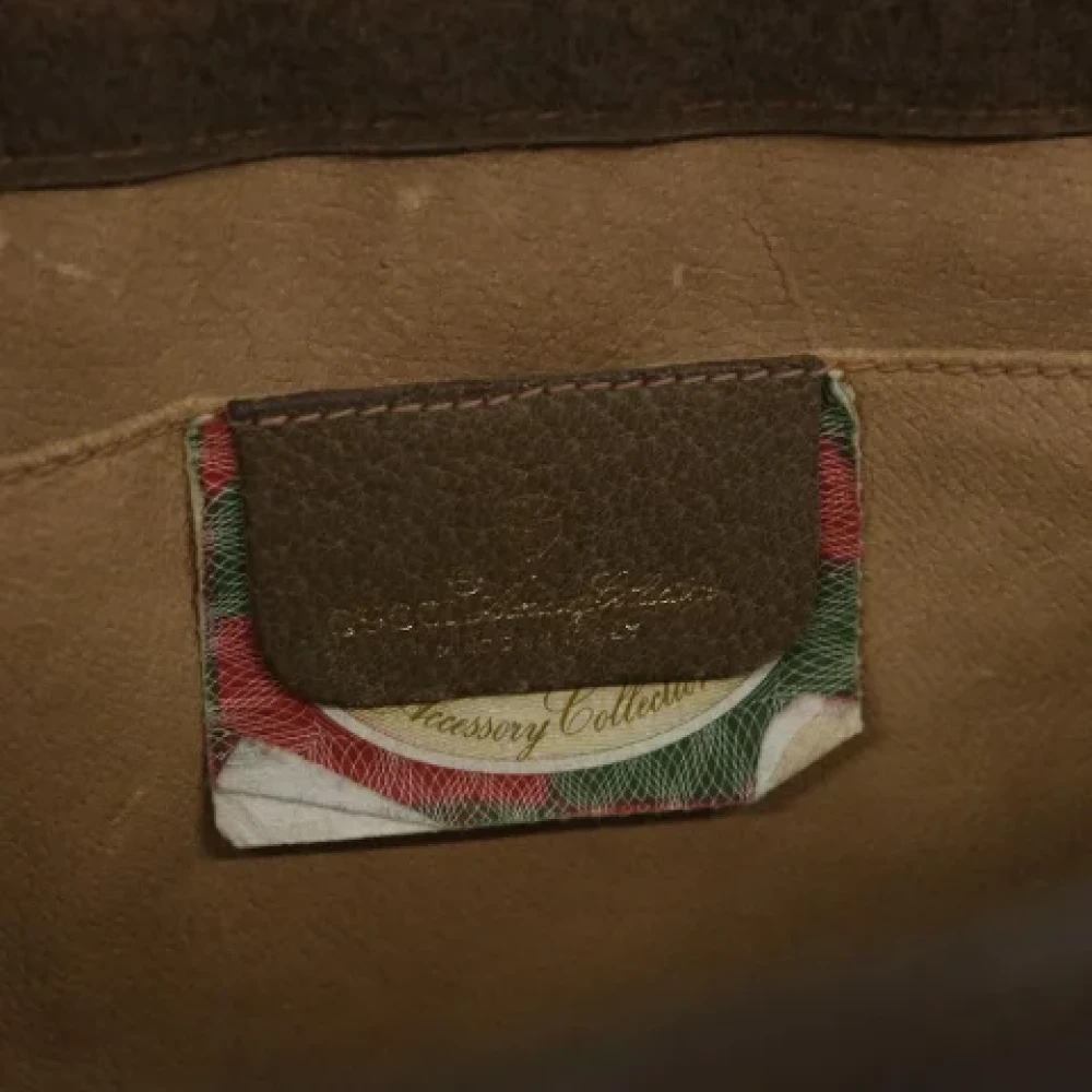 Gucci Vintage Pre-owned Canvas clutches Beige Dames